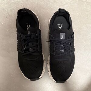 On Running Black and White Athletic Shoes
